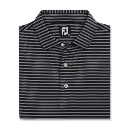 Footjoy - Stretch Lisle Pinstripe Black/Grey/White