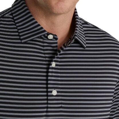 Footjoy - Stretch Lisle Pinstripe Black/Grey/White - Imagen 3