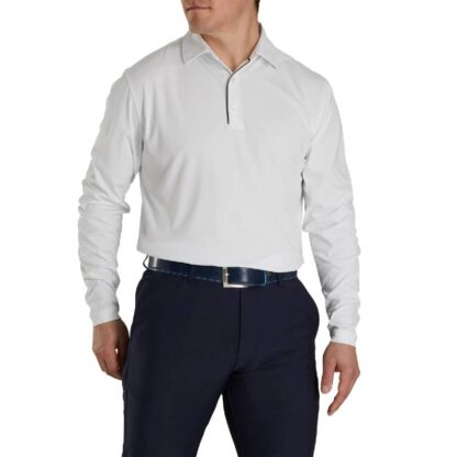 Footjoy - Polera Manga Larga Protección Solar Blanca