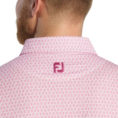 FJ - Polera Salamandra Lisle Blanco/Rosa - Imagen 2