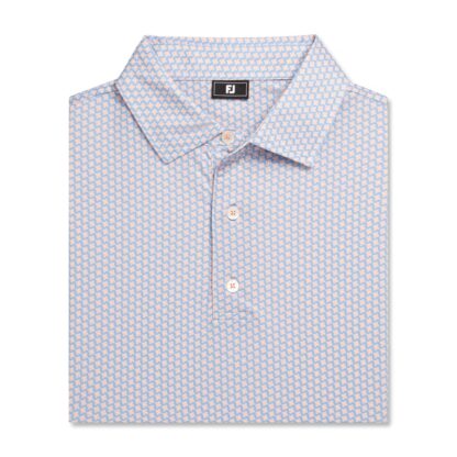 FJ - Polera Houndstooth Geo Lisle Blue Jay