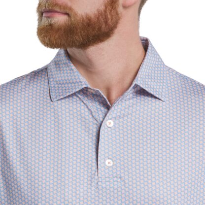 FJ - Polera Houndstooth Geo Lisle Blue Jay - Imagen 4