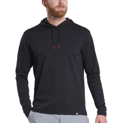 FJ - Polerón con Capucha Jacquard Otomano Negro - Imagen 2